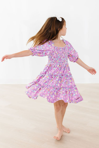 SALE Playful Posy Smocked Ruffle Dress