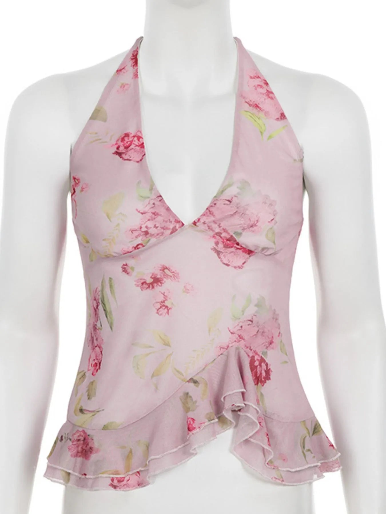 Floral Halter Neck Cami