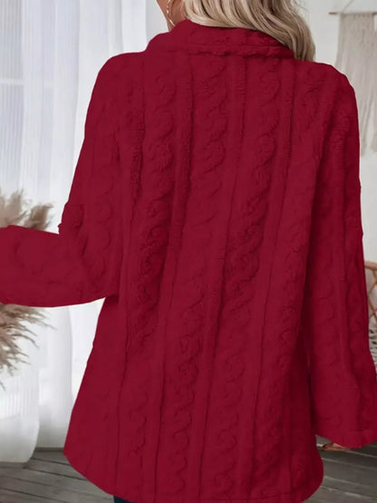 Cozy Faux Shearling Double-Breasted Outerwear