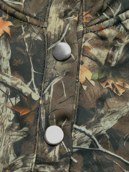 Printed Kangaroo Pocket Long Sleeve Sweatshirt