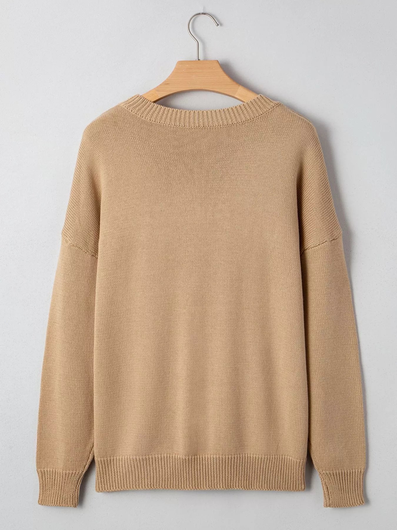 Merry Colorful Dot Detail Christmas Dolman Sweater