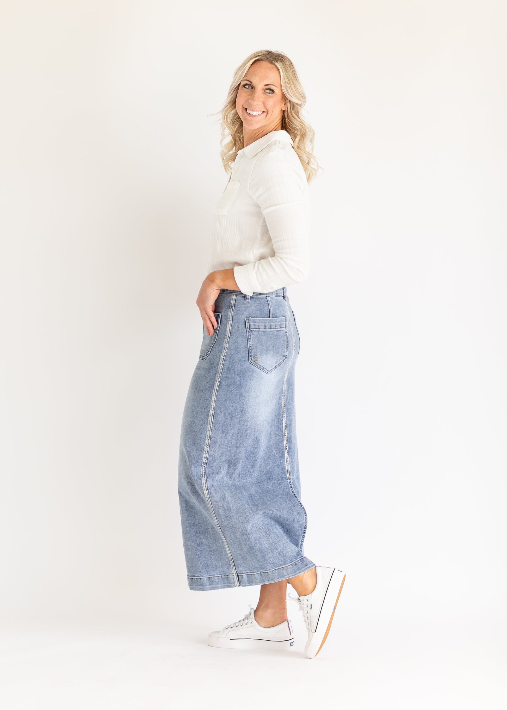 Elin Front Pocket Maxi Skirt - FINAL SALE