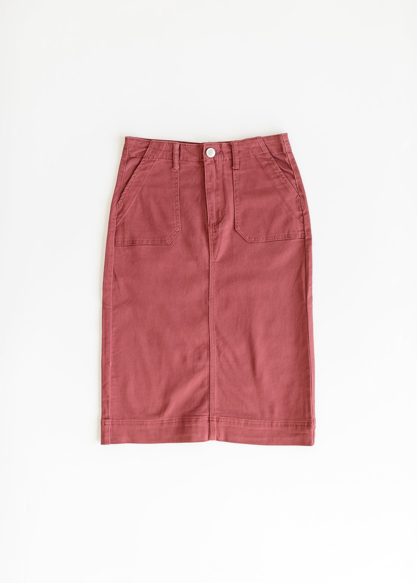 Erica Cotton Twill Midi Skirt