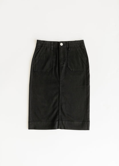 Erica Cotton Twill Midi Skirt