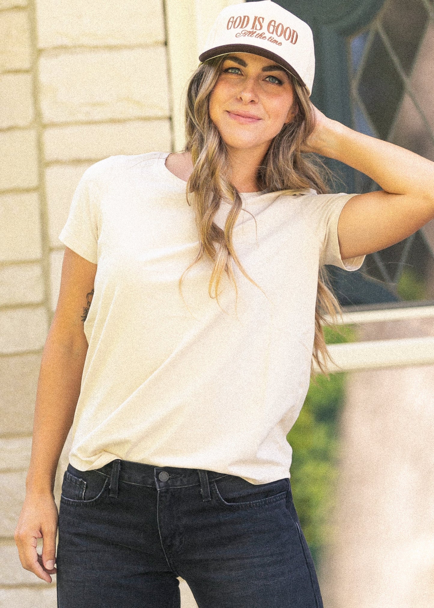 Essential Crew Basic T-shirt Taupe