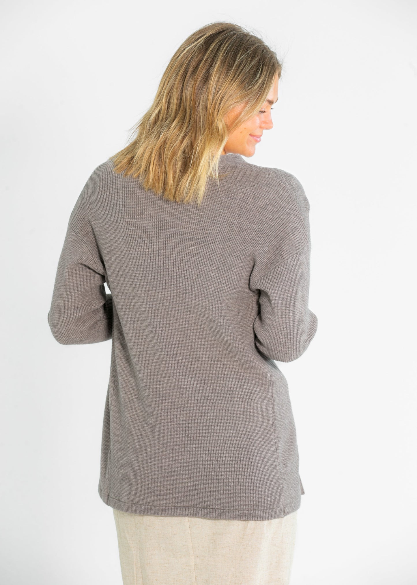 Essential Waffle Knit Cardigan - FINAL SALE