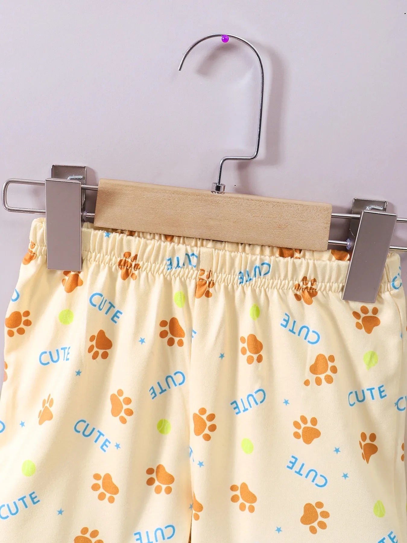 Children's Dog Short Sleeve Hoodie and Shorts Set