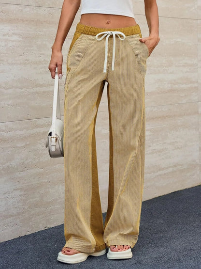 Striped Wide Leg Jeans