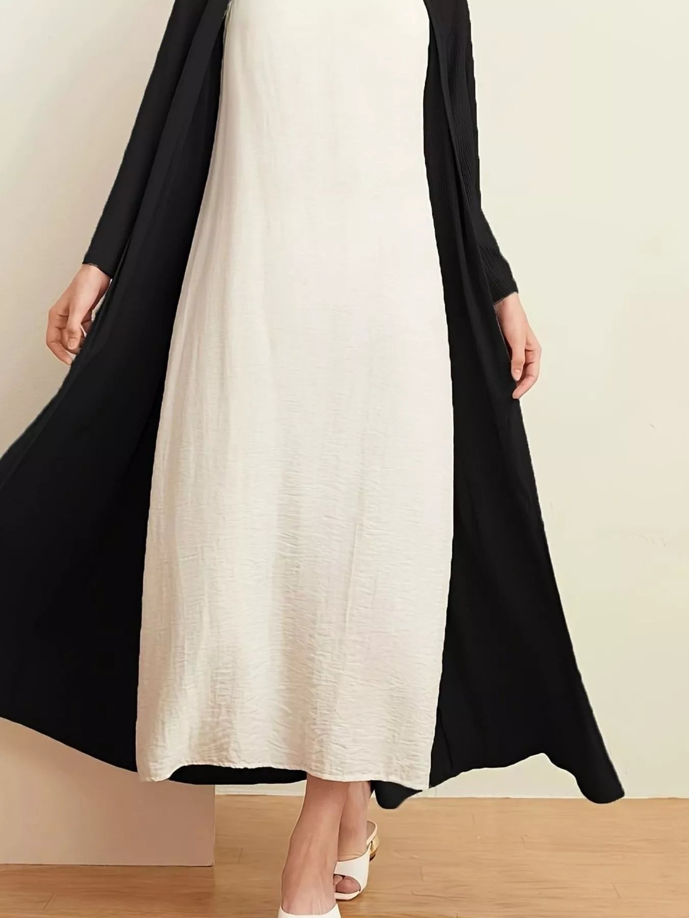 Open Front Long Sleeve Longline Cardigan