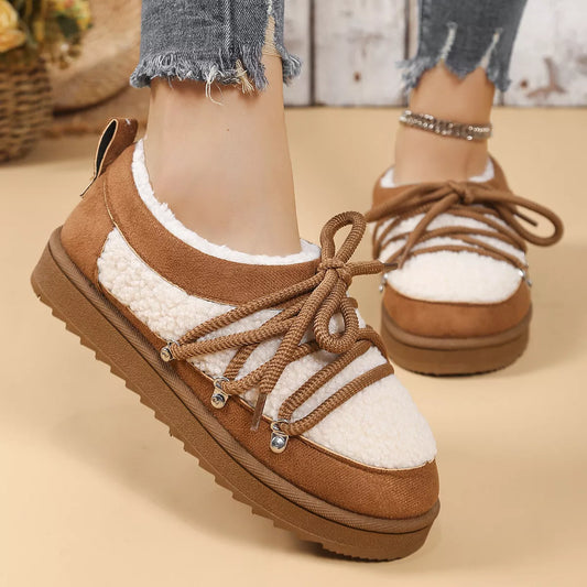 Lace-Up Ankle Boots Camel