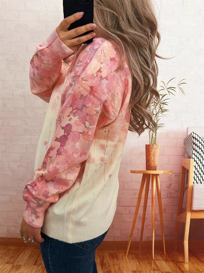 Sequin Crew Neck Long Sleeve Sweater