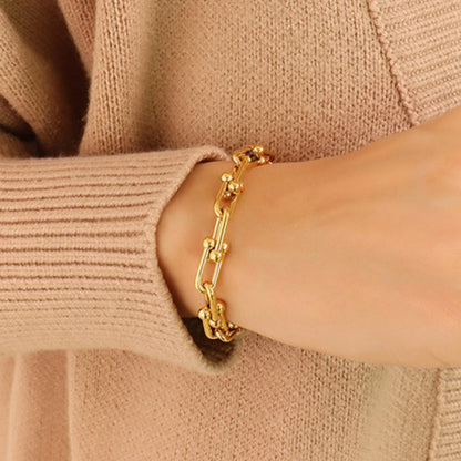 Gold/Silver Plated Chunky Chain Bracelet