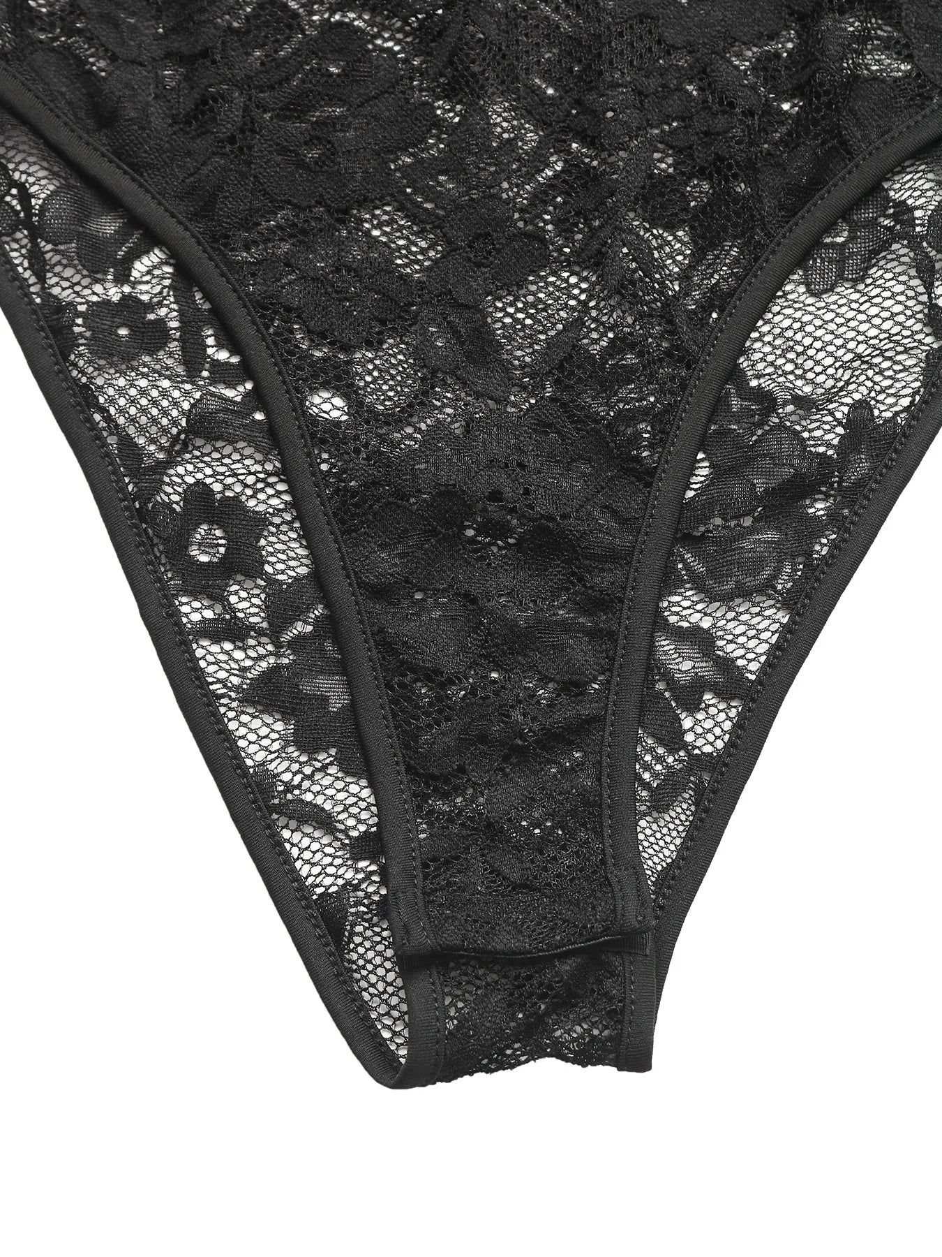 Lace Long Sleeve V-Neck Bodysuit