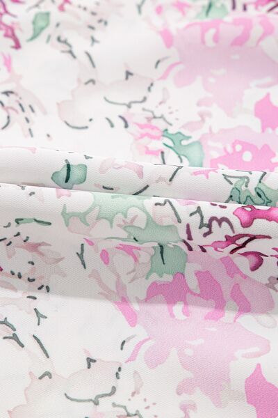 Printed Round Neck Long Sleeve Blouse