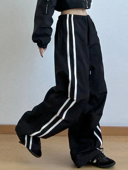 Side Stripes Wide Leg Pants