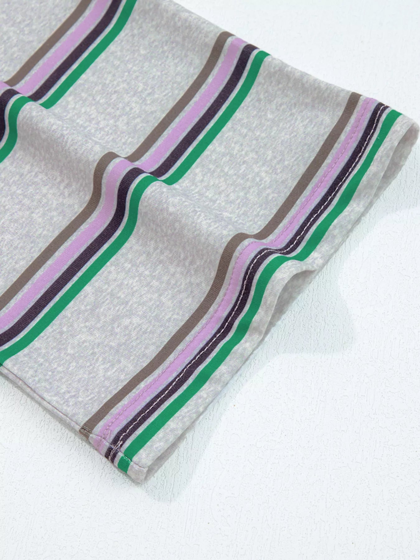 Stripe Oversize Drop Shoulder Long Sleeve Casual Top