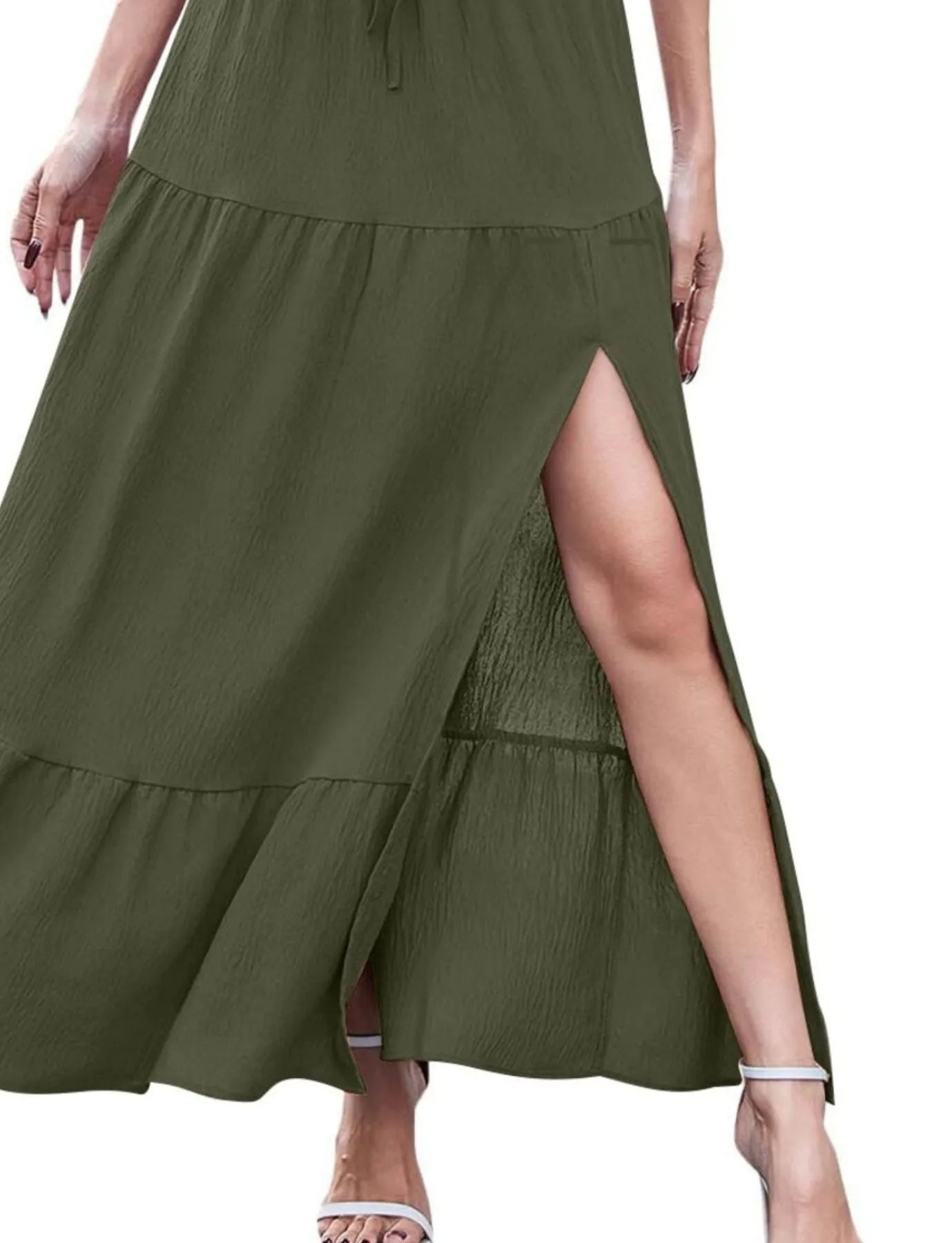 Full Size Slit Maxi Skirt Plus Size