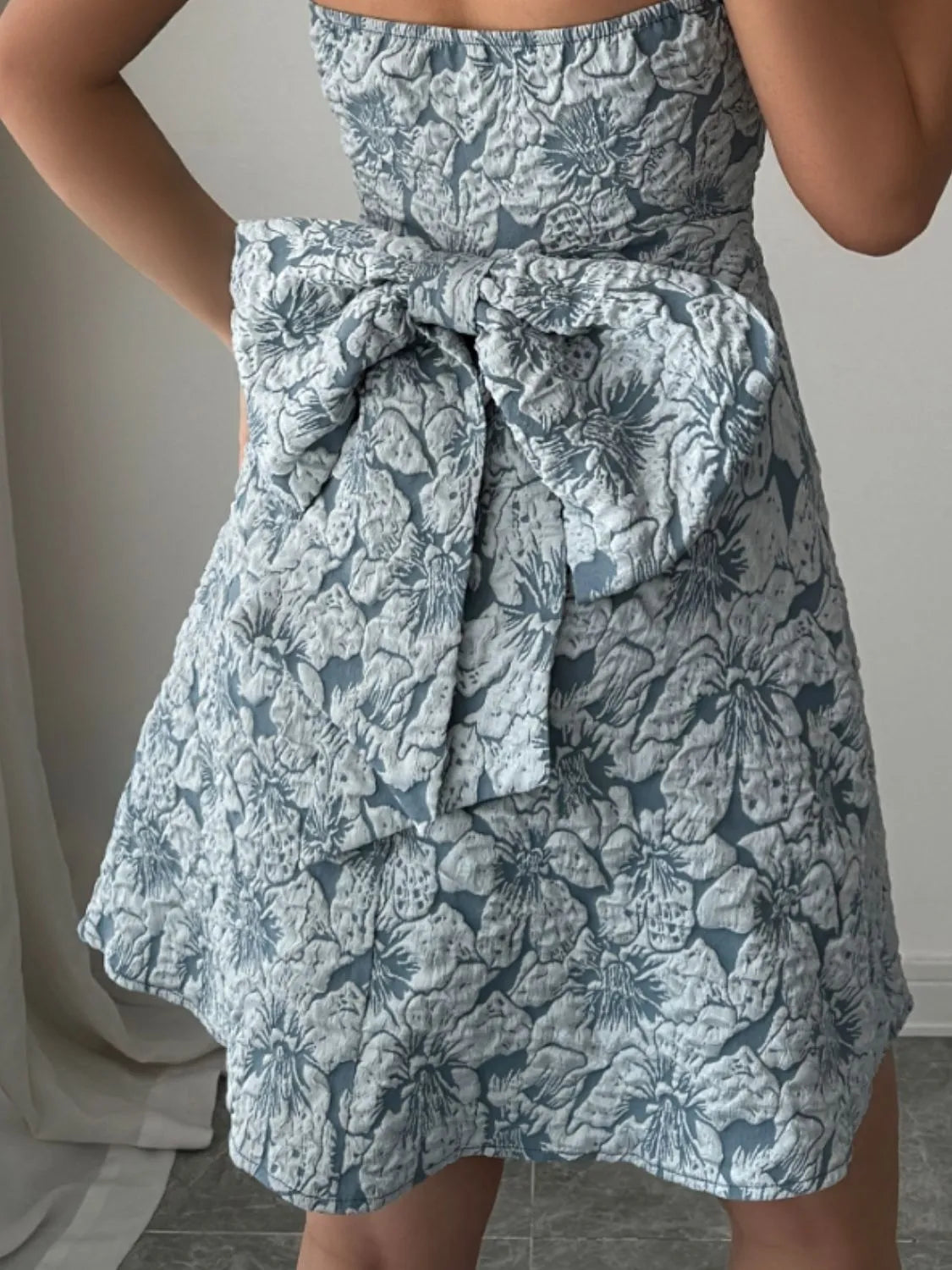 Bow Back Tube Mini Dress