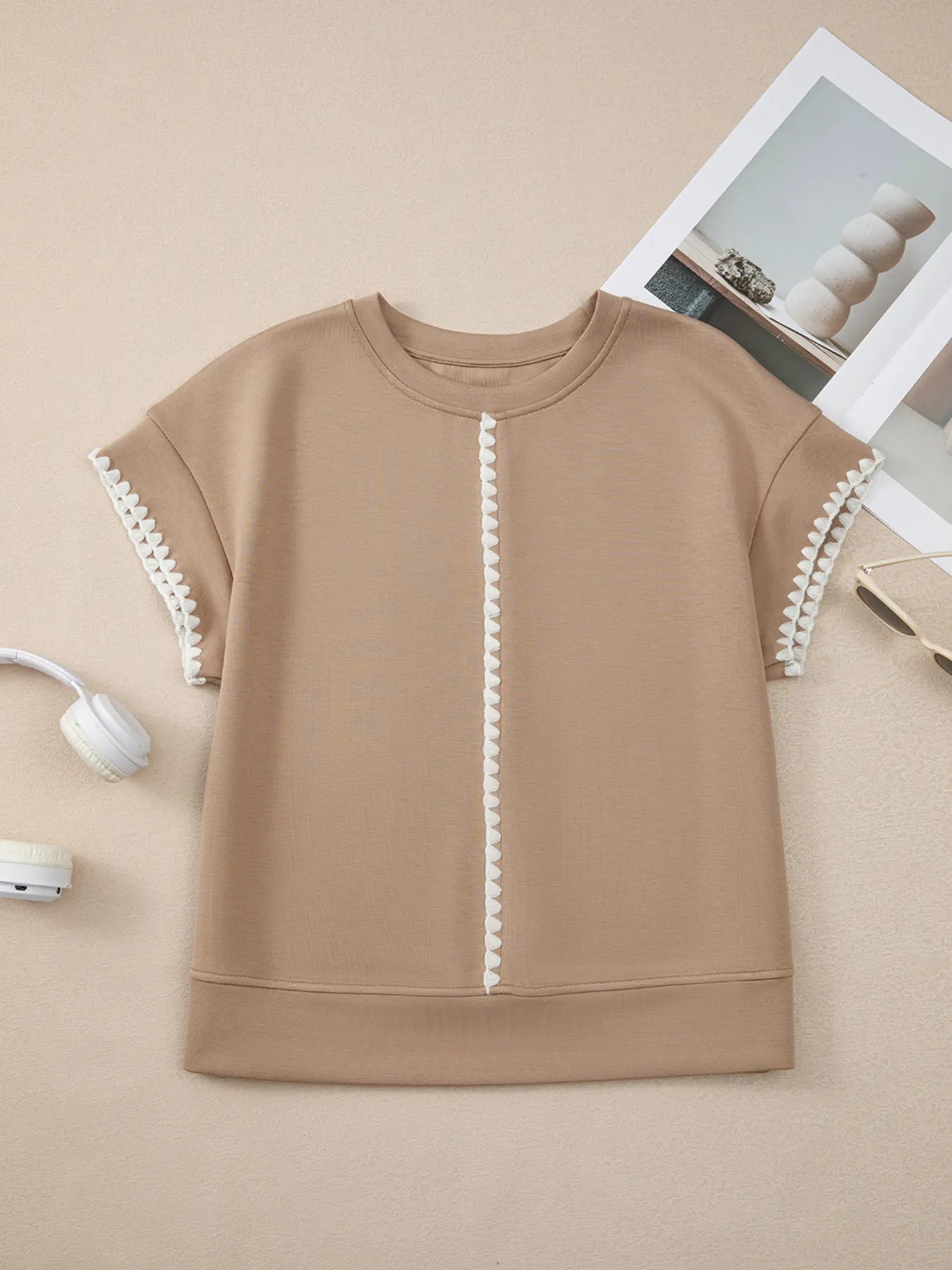 Contrast Trim Short Sleeve T-Shirt