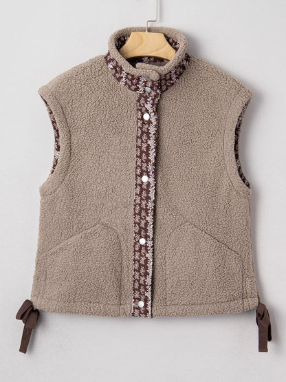 Side Bows Sherpa Fleece Vest