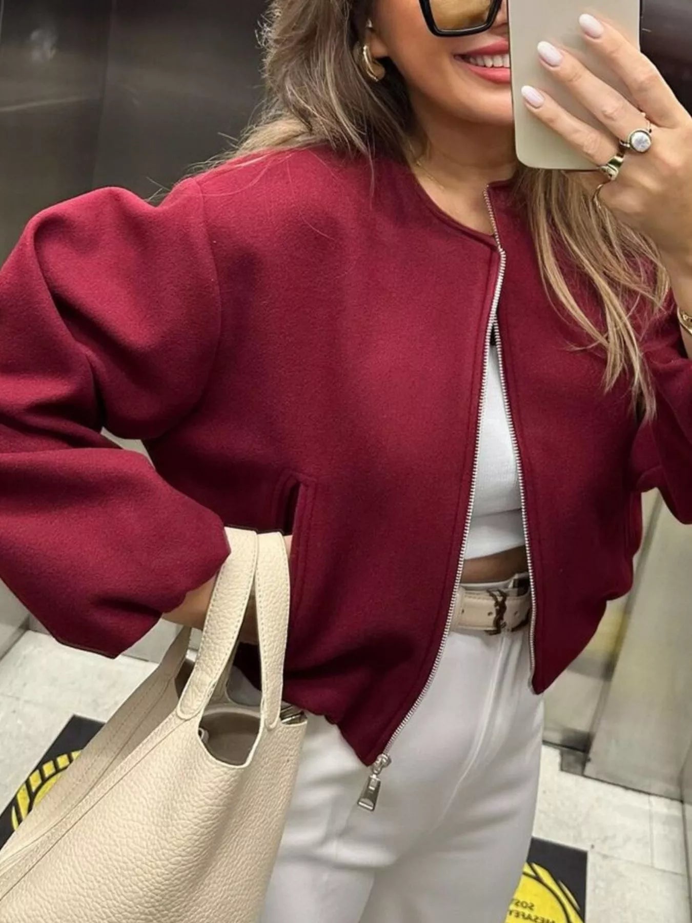 Zip Up Cropped Jacket