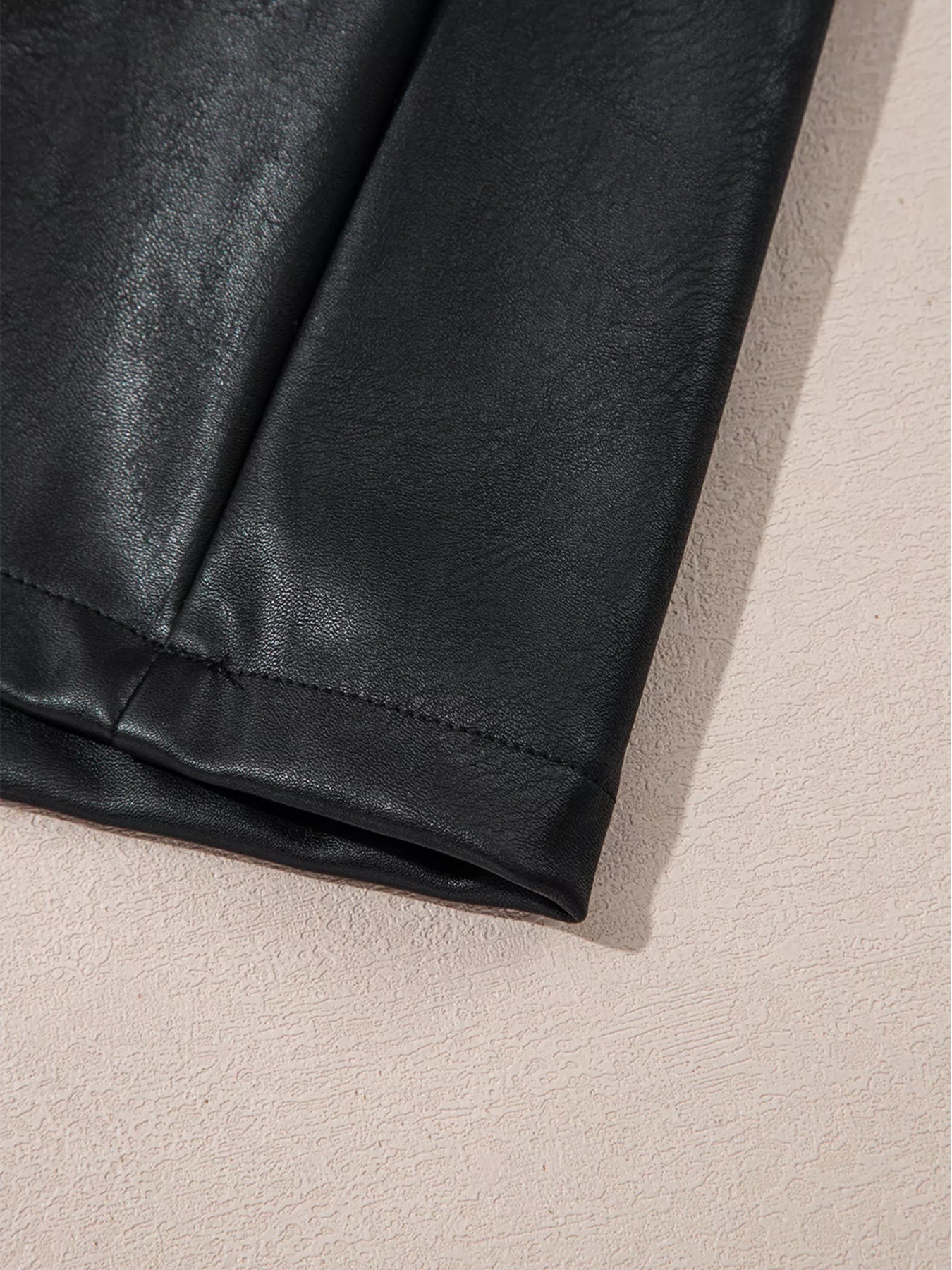 Vegan Leather Sleeveless Mini Dress