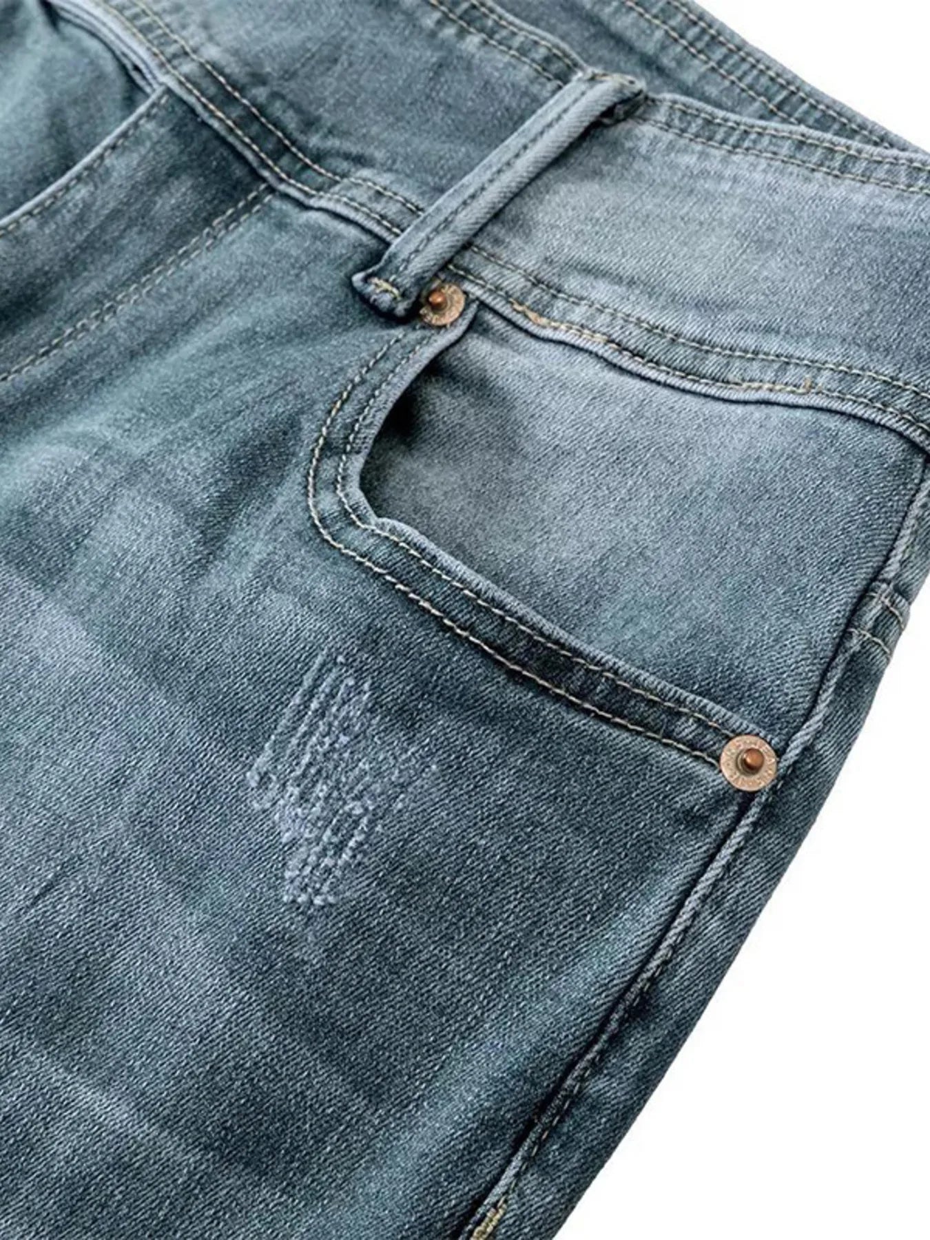 Full Size Vintage Wash Flare Jeans Plus Size