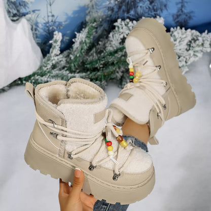 Lace-Up Platform Winter Boots