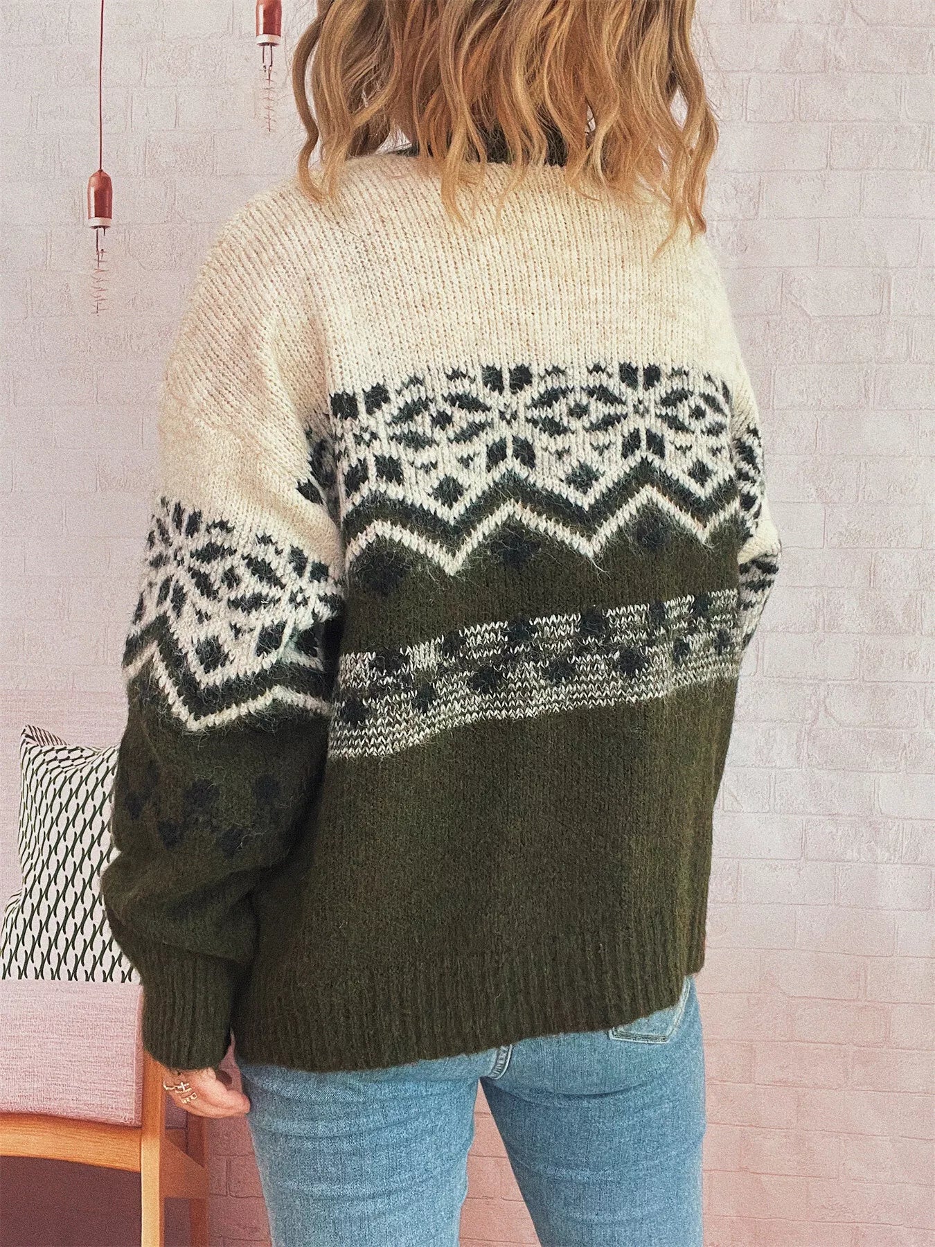 Christmas Button Up Drop Shoulder Cardigan