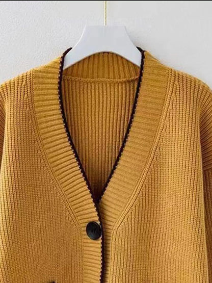 Pocketed Button Down Cardigan
