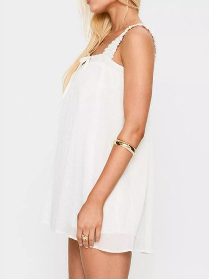 Frill Square Neck Mini Dress