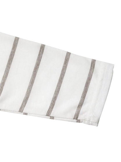 Casual Striped Long Sleeve Color Block T-Shirt