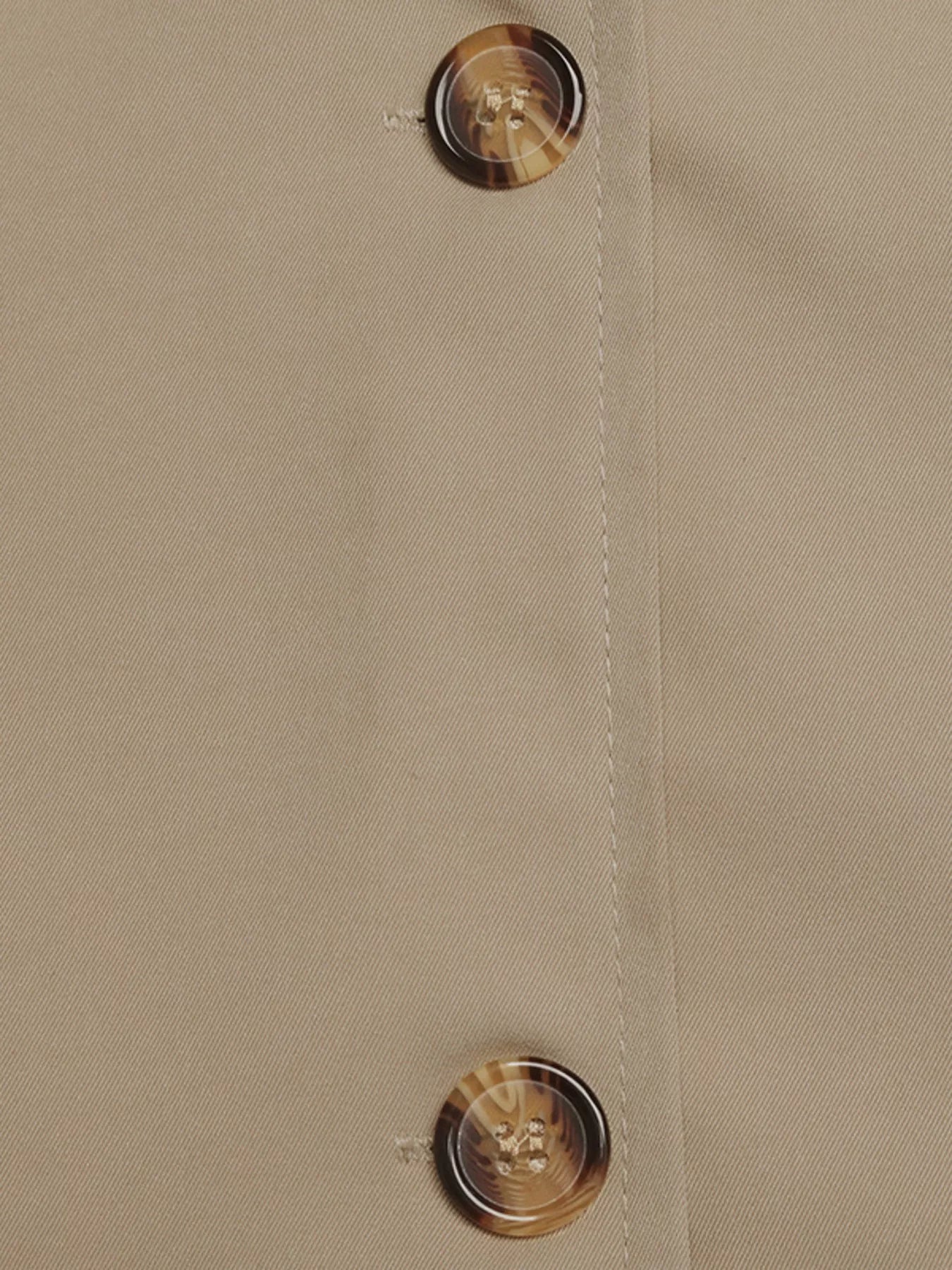 Checkered Lining Button Up Trench Coat