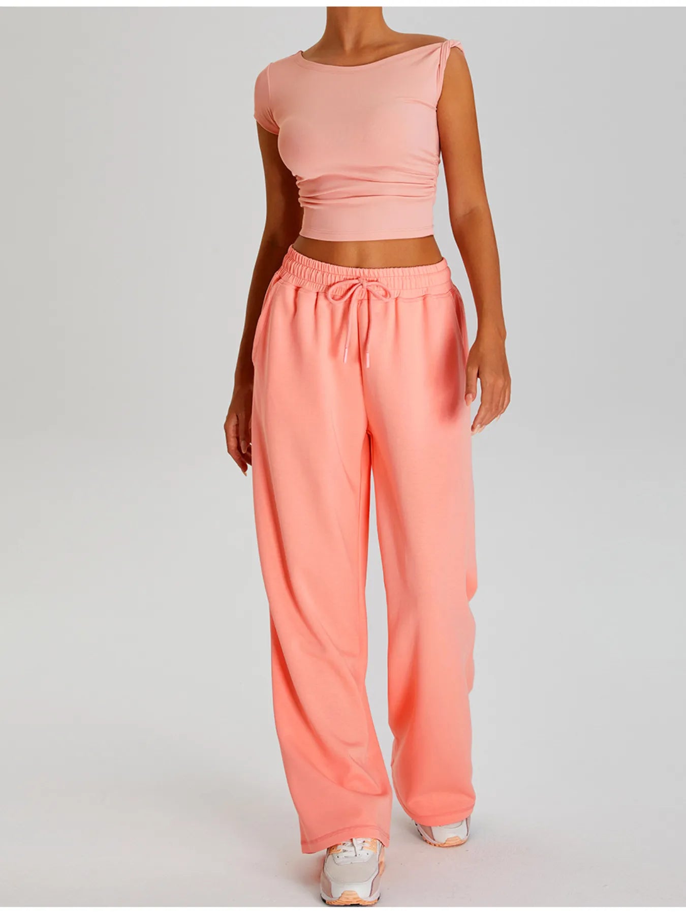 Ruched Side Crop T-Shirt