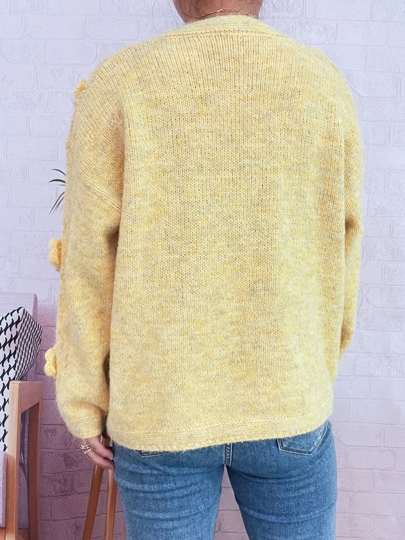 Flower Button-Up Cardigan