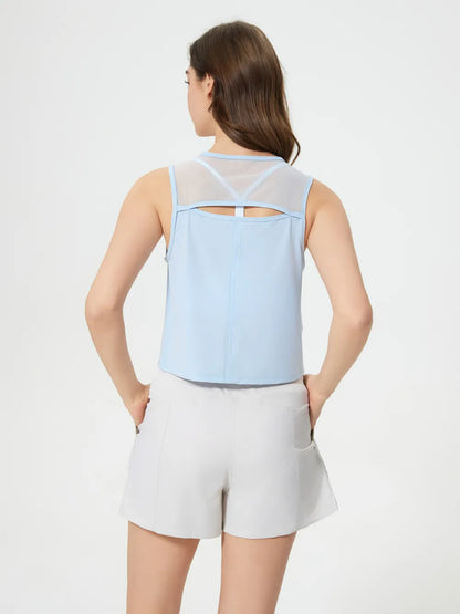 Millennia Round Neck Cropped Active Tank