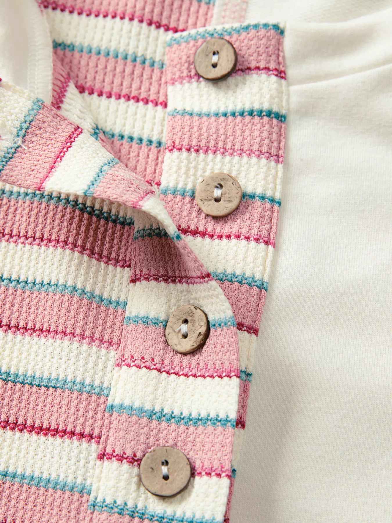 Stripe Stitched Detail Color Block Patchwork Oversized Top