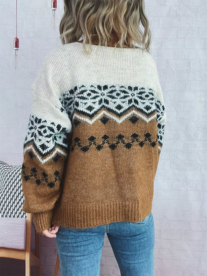 Christmas Button Up Drop Shoulder Cardigan