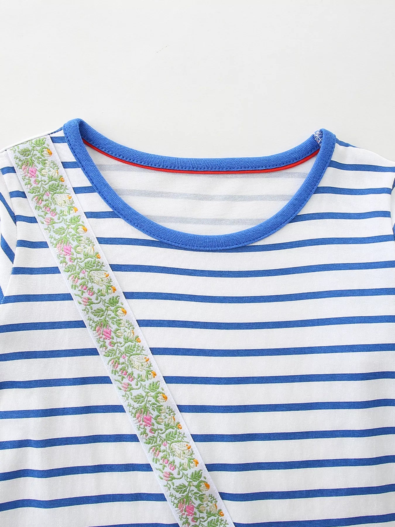 Children's Strawberry Striped Long Sleeve Dress