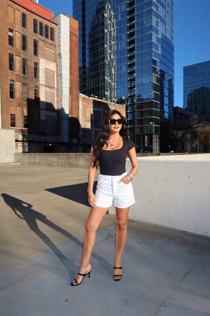 Free People Square Eyes Bodysuit - Black - FINAL SALE