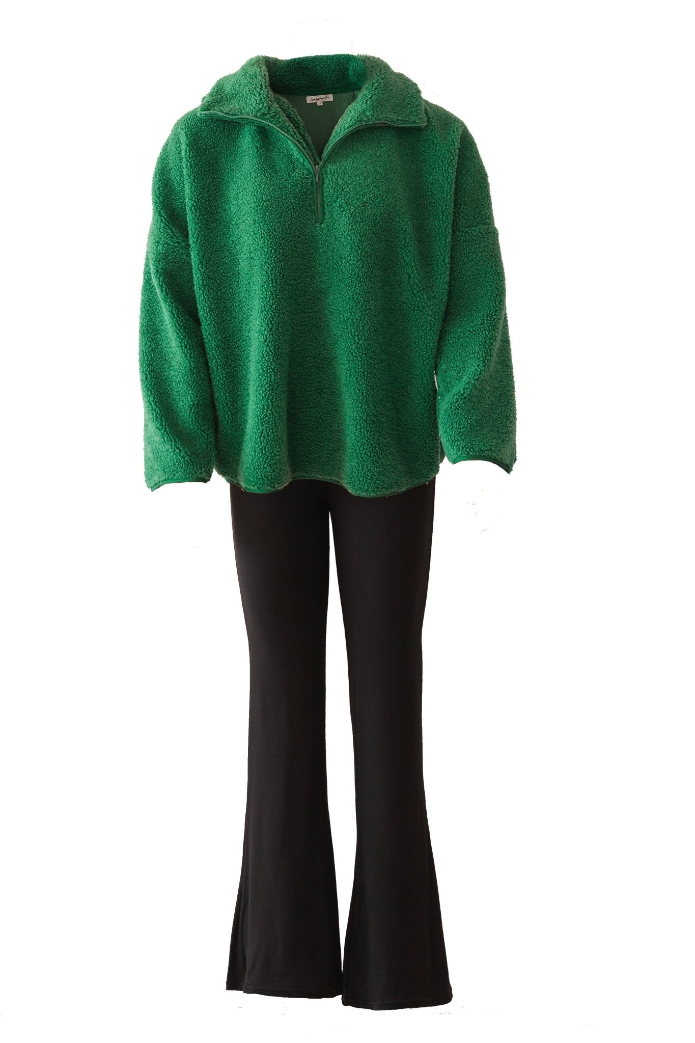 Green Sherpa Zip Up Jacket - FINAL SALE