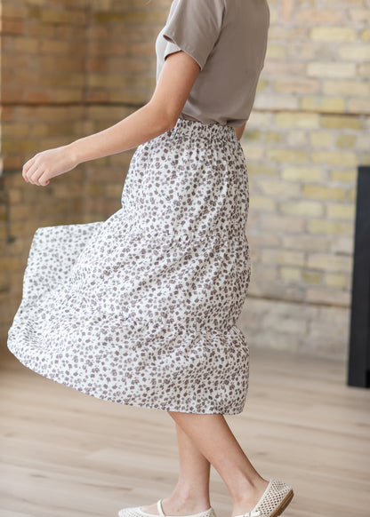 Harlow Tiered Floral Midi Skirt - FINAL SALE