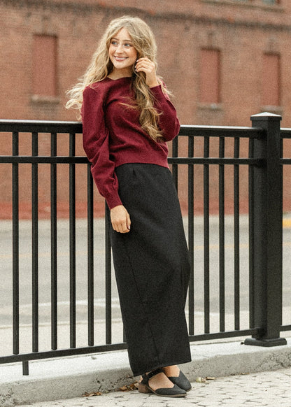 Hollis Long Maxi Skirt Black