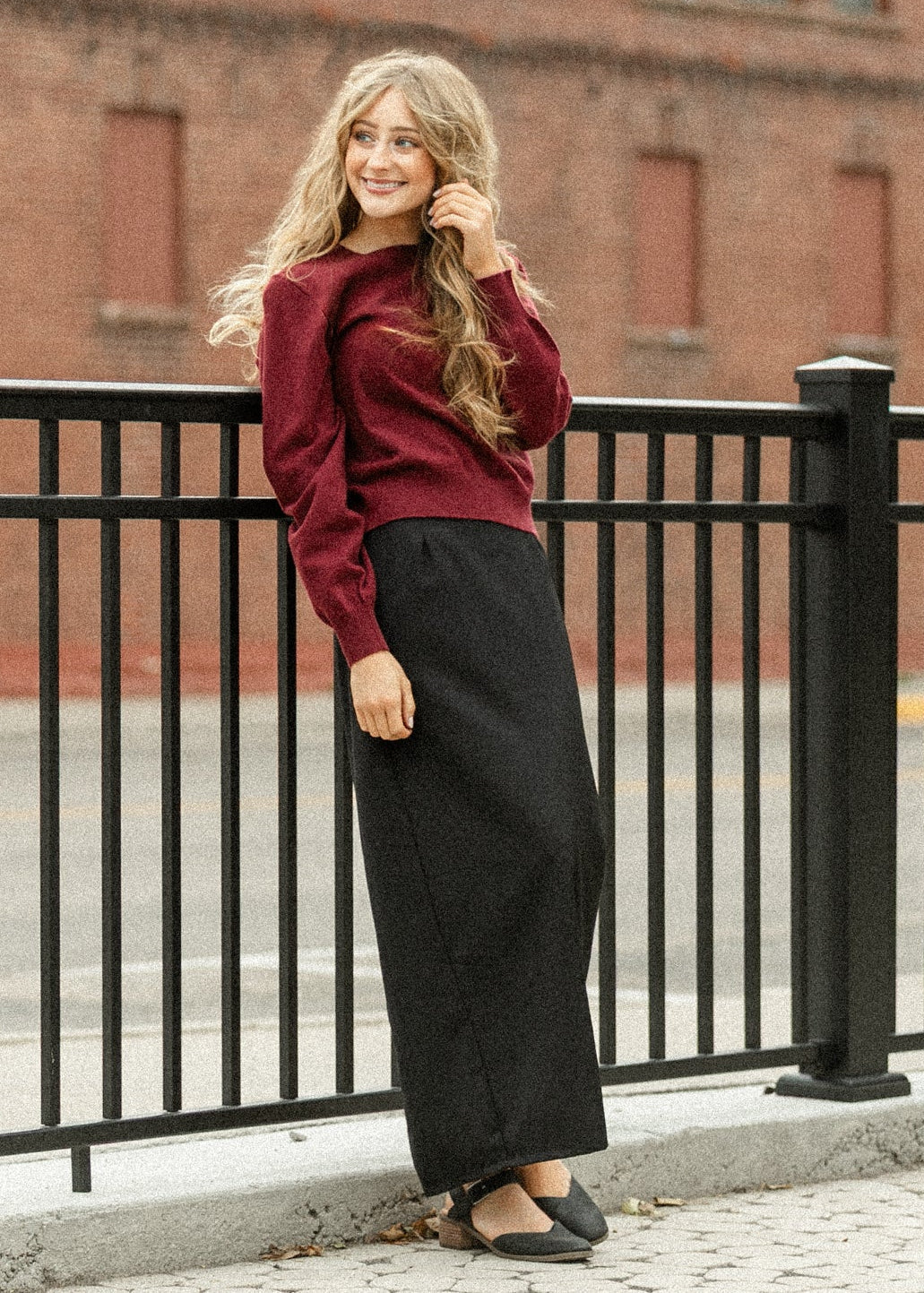 Hollis Long Maxi Skirt Black