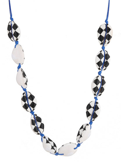 Modern shell detachable stacked beaded necklace