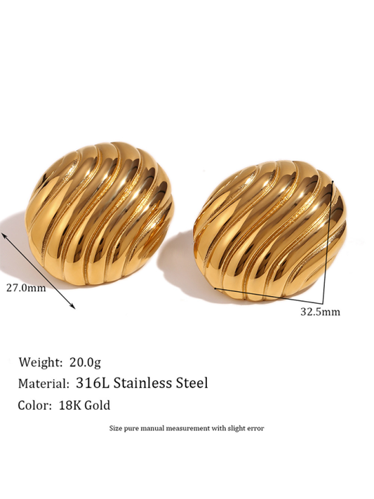 Fashion retro earrings hollow geometric hoop earrings Golden FREESIZE