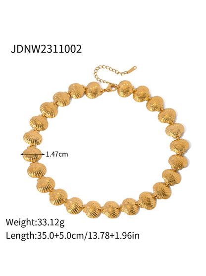 Modern summer beach style fashion ocean metal shell necklace