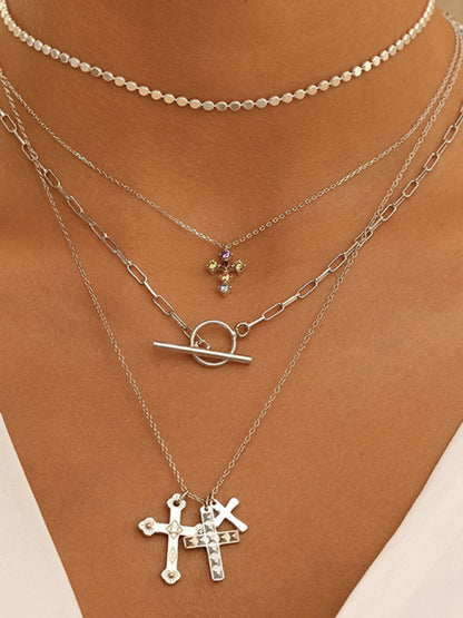 Cross multi-layer pendant personalized retro pendant jewelry