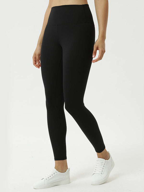 Women's High-Waist Hip-Lift Yoga Leggings - Compression Fit Black