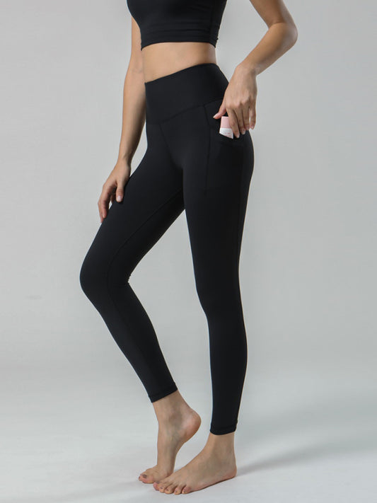 Women's High-Waist Yoga Capri Pants - Double Brushed & Ultra Soft Black